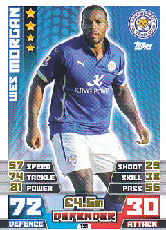 Wes Morgan Leicester City 2014/15 Topps Match Attax #131